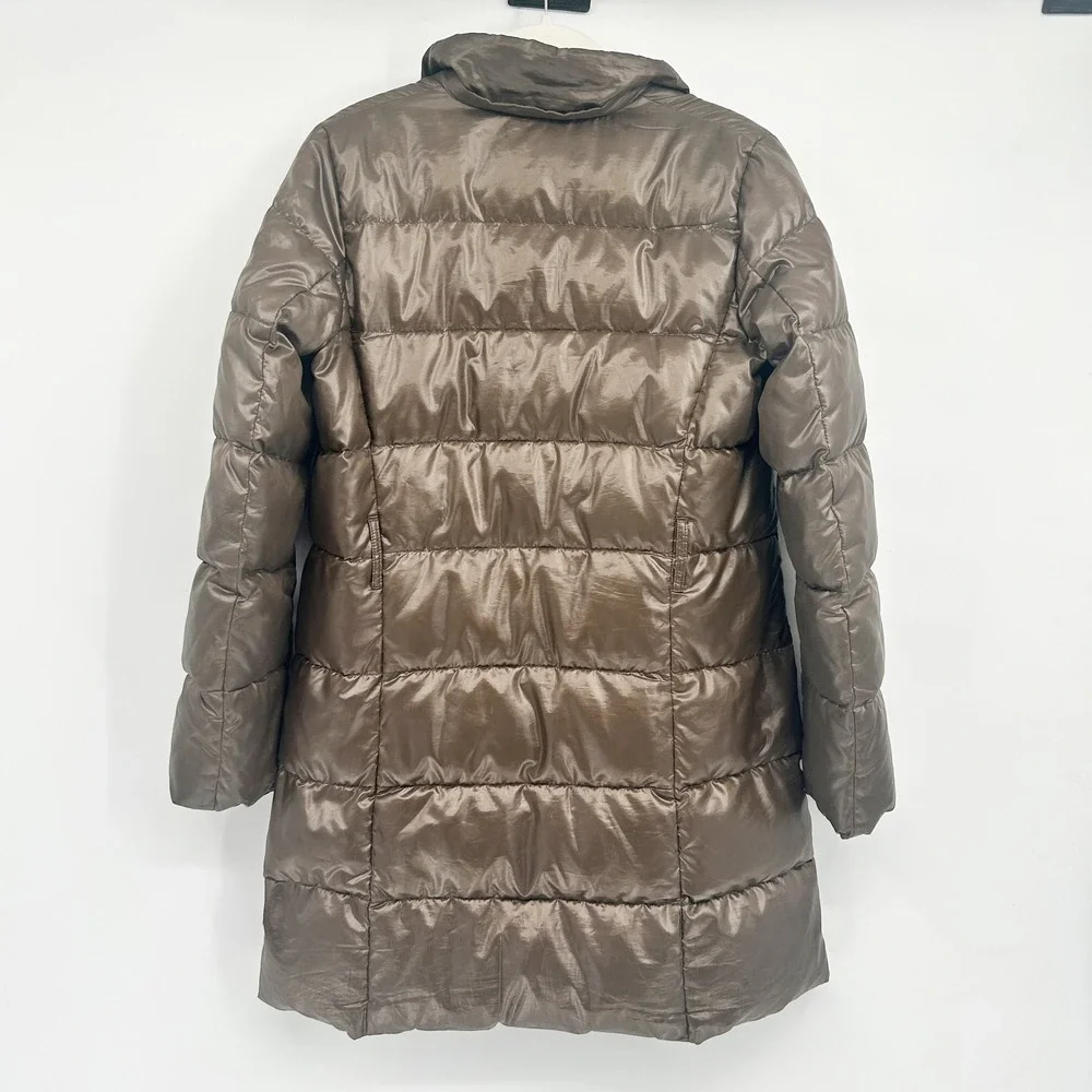 Uniqlo Women Bronze‎ Brown Quilted Down Collection Puffer Winter Coat Jacket M